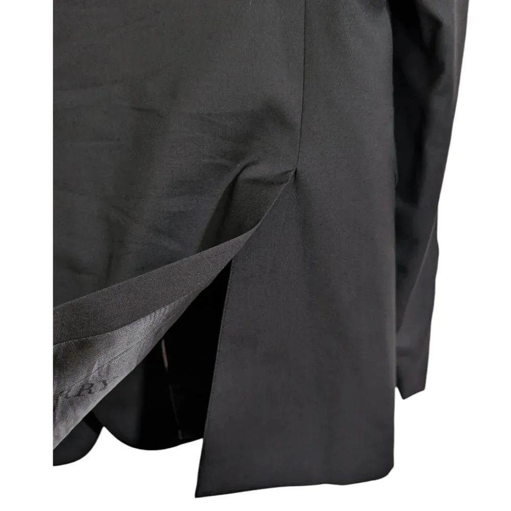 Burberry London Black Virgin Wool Suit Jacket Blazer Italy Men's EU 54R, US 44R